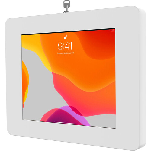 CTA Digital Locking Tablet Wall Mount for Select iPads, Galaxy Tablets, and More (White)