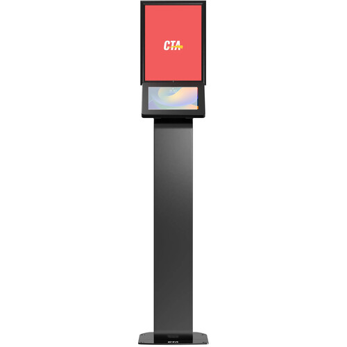 CTA Digital Premium Floor Stand with Graphic Frame and Security Enclosure for 9.7 to 11" Tablets