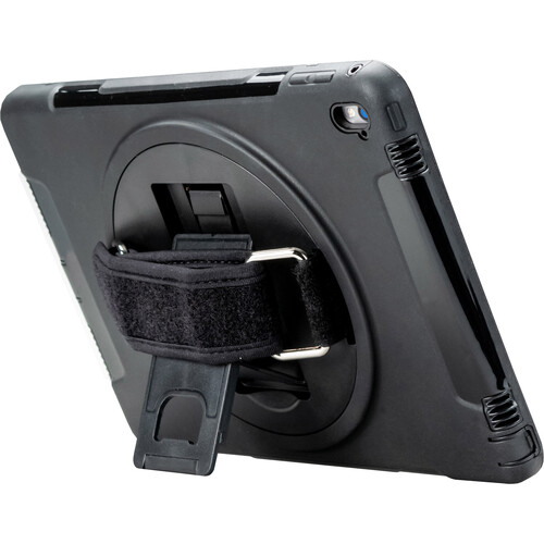 CTA Digital Protective Case with Built-In 360-Degree Rotatable Grip Kickstand for iPad