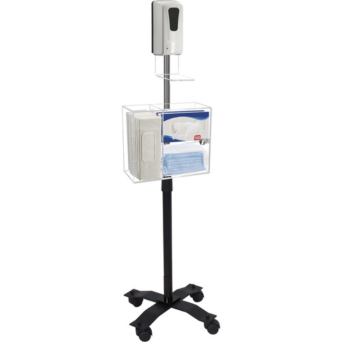 CTA Digital Compact Mobile Sanitizing Station with Automatic Soap Dispenser