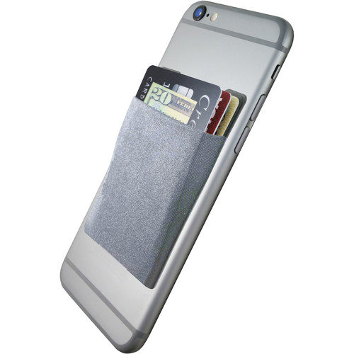 Cubi CardNinja Adhesive Wallet for Smartphones (Steel Gray)