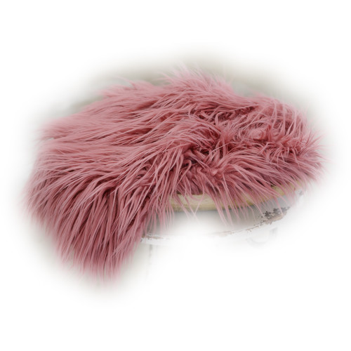 Custom Photo Props Large-Size Vegan Flokati Fur Photo Prop (Rosebud)