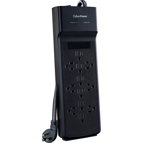 CyberPower CSB1206 12-Outlet Home Office Surge Protector (Black)