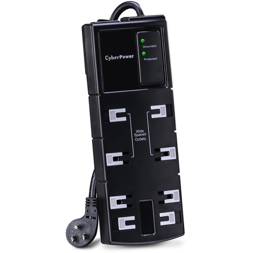 CyberPower CSB808 8-Outlet Essential Series Surge Protector (Black)