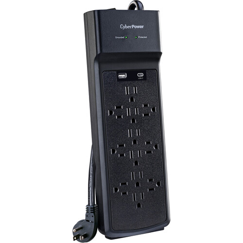 CyberPower CSP1206UC 12-Outlet Home Office Surge Protector with USB Ports