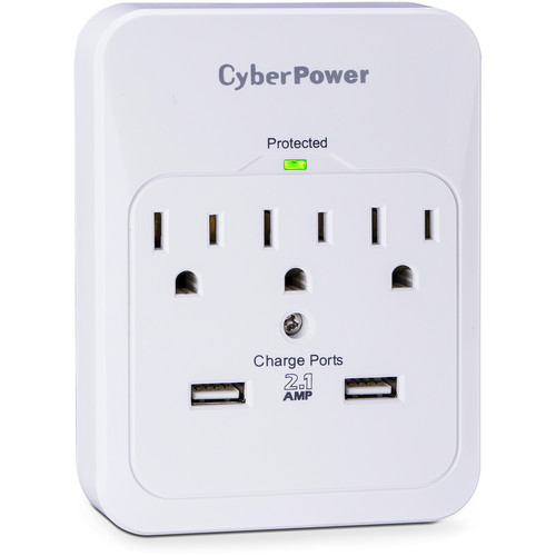 CyberPower Pro 3-Outlet/Dual USB Surge Protector