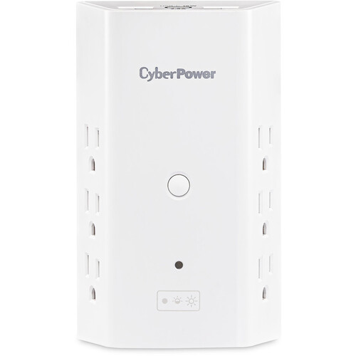 CyberPower P6WUCL 6-Outlet Surge Protector with USB and Night Light