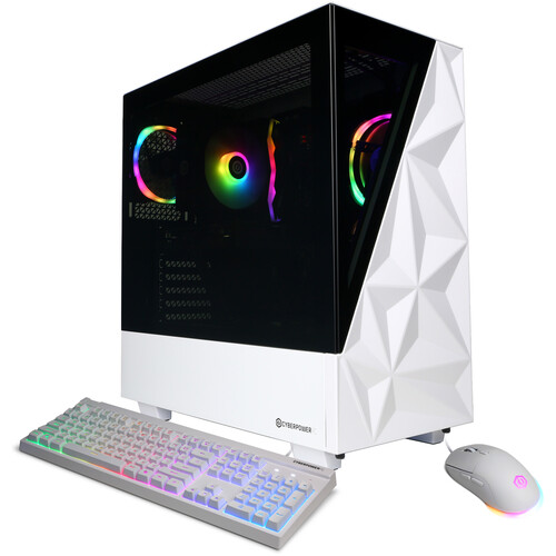 CyberPowerPC Gamer Master Desktop Computer Ryzen 9000 Series (NVIDIA, White)