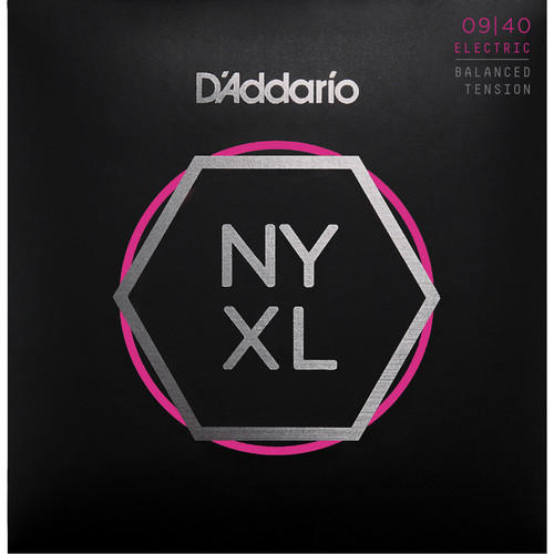 D'Addario NYXL0940BT Balanced Tension Super Light NYXL Nickel Wound Electric Guitar Strings (6-String Set, 9 - 40)