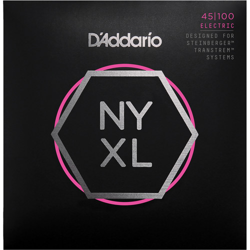 D'Addario NYXLS45100 Regular Light Electric Bass Strings (4-String Set, Double Ball End, Long Scale, 45-100)