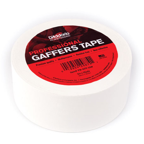 D'Addario Gaffers Tape (2" x 25 yd, White)