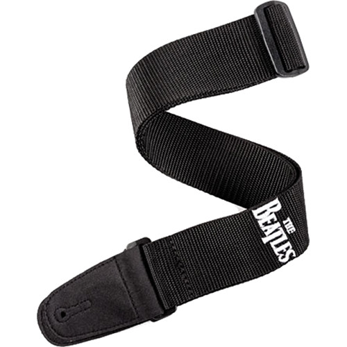 D'Addario The Beatles Black Polypropylene Guitar Strap (2" Wide, 34-59" Long)
