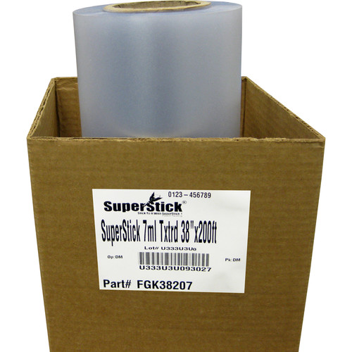 D&K SuperStick Vinyl Laminating Roll (38" x 200', Textured, 7-mil)