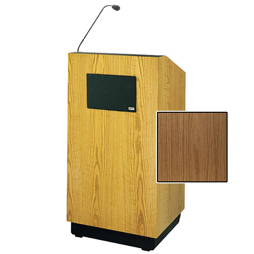 Da-Lite Lexington Multimedia Lectern with Microphone and Premium Sound System (32", Light Oak Veneer, 220V)