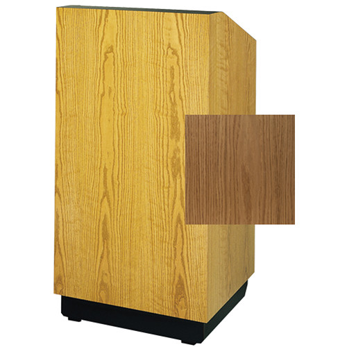 Da-Lite Lexington 25" Stacking Lectern with Gooseneck Microphone (Light Oak Veneer)