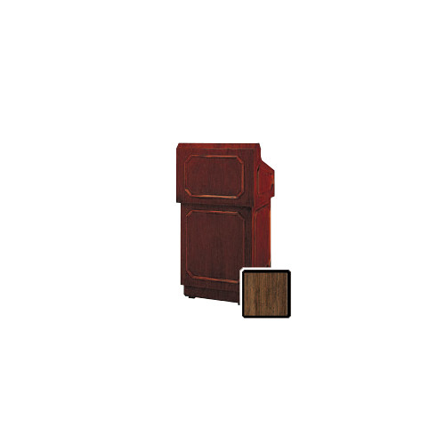 Da-Lite Hamilton 32" Floor Lectern with Gooseneck Microphone (Heritage Walnut Veneer)