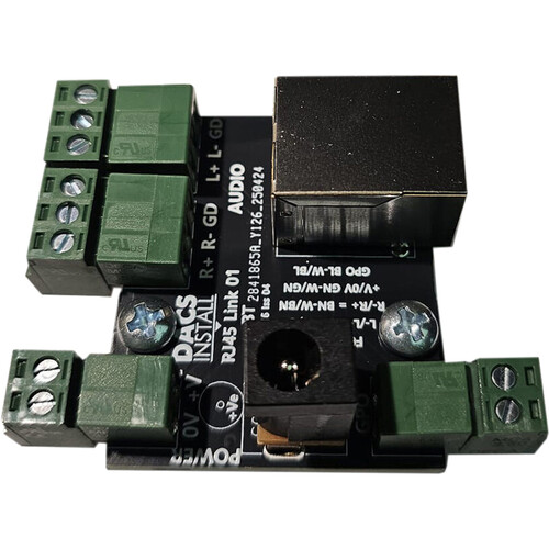 DACS Audio RJ45 Link01/BT PCB Cat 5/6 Breakout Interface for Ecler WPaBT Bluetooth Receiver