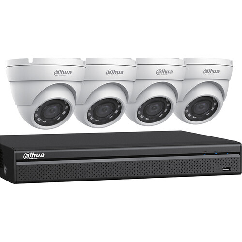 Dahua Technology C542E42A Pentabrid 4-Channel 1080p HD-CVI DVR with 2TB HDD & 4 1080p Outdoor Night Vision Turret Cameras