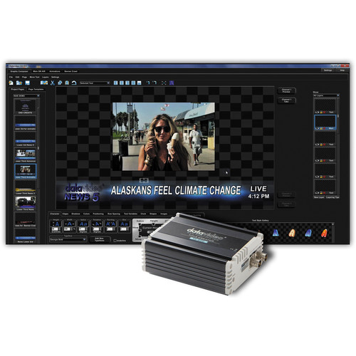 Datavideo CG-350TC Kit with CG-350 HD/SD Character Generator and TC-200 HD/SD Character Generator Kit