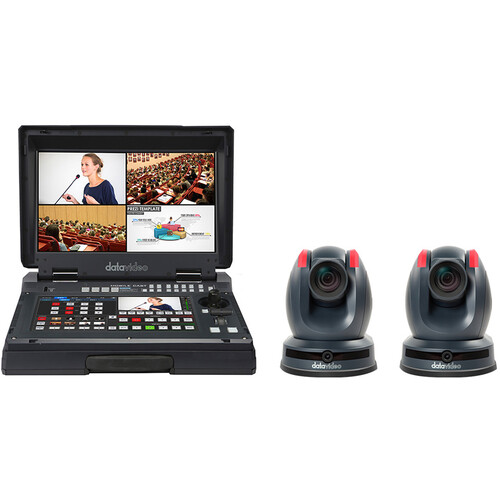 Datavideo EZ Stream AI 30X Kit with Portable Streaming Studio and 2 PTZ Cameras (Black)