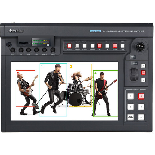 Datavideo 4K Multi-Camera Processing Switcher with Built-In PTZ Camera Control