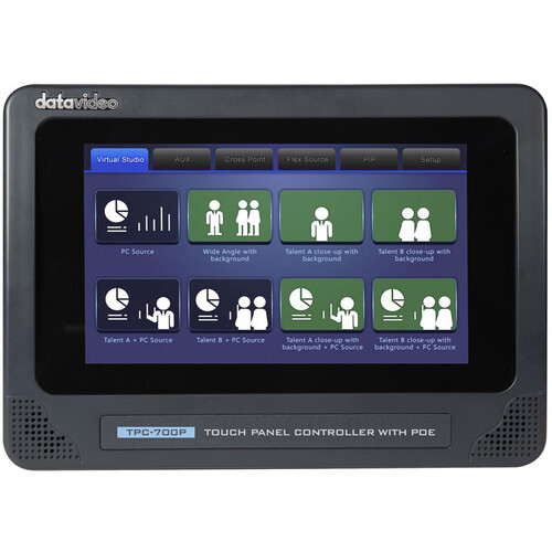 Datavideo 7" Touch Panel Controller with PoE for the HS/SE-3200 and VGB-2000