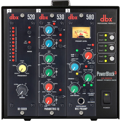 dbx PowerBlock3 3-Slot Smart Power Supply for 500-Series Modules