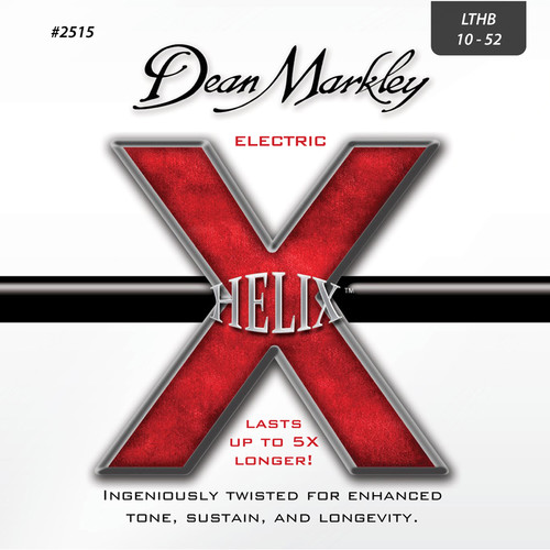 Dean Markley 2515 LTHB Helix Electric Guitar Strings (6-String Set, 10 - 52)