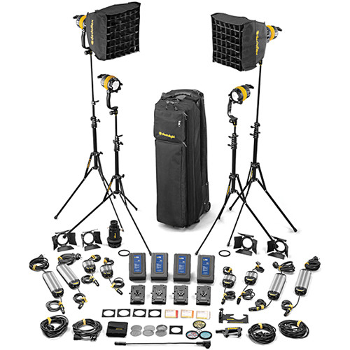 Dedolight DLED4-D Daylight LED 4-Light Master Kit (Mains & Battery Operation)