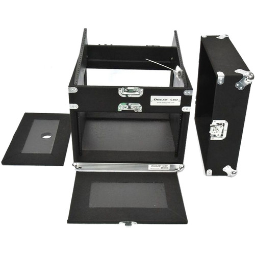 DeeJay LED Slant Rack Drive Tour Case (8 RU for Amplifier, 10 RU for Mixer)