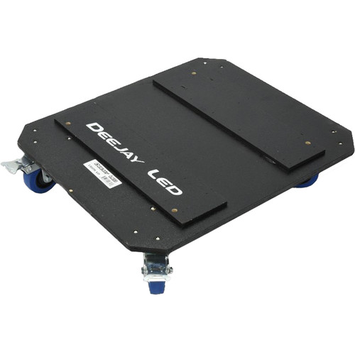 DeeJay LED Caster Kit Dolly for DJ Case with Four 3.5" Wheels (Two Locking)
