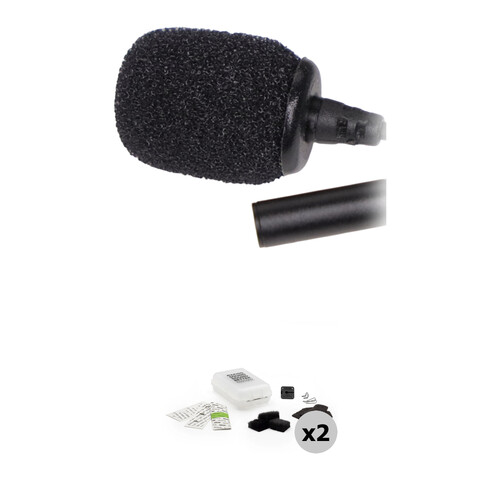 Deity Microphones Dual-Head W.Lav Pro Omni Lavalier Microphones with Black Hiding Kits
