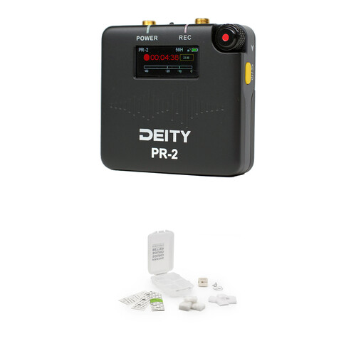 Deity Microphones PR-2 32-Bit Float Pocket Audio Recorder with Lavalier and White Mic Hiding Kit