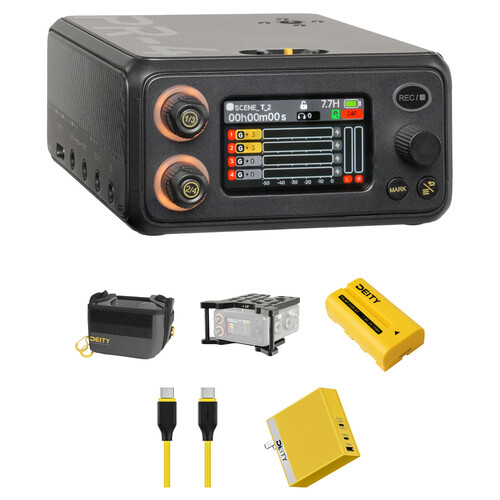 Deity Microphones PR-4 Portable 4-Input / 6-Track 32-Bit Float Field Recorder with Deluxe Kit