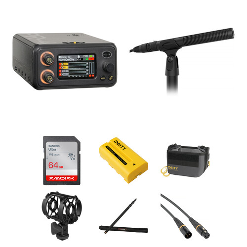 Deity Microphones PR-4 Portable 4-Input / 6-Track 32-Bit Float Field Recorder Kit with Accessories