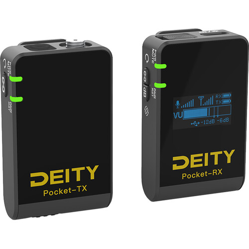 Deity Microphones Pocket Wireless Digital Microphone System for Cameras and Smartphones (2.4 GHz, Black)