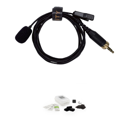 Deity Microphones W.Lav Pro Omni Lavalier Microphone with 3.5mm Locking Connector & Black Mic Hiding Kit