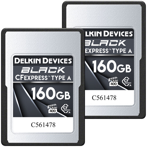 Delkin Devices 160GB BLACK CFexpress Type A Memory Card (2-Pack)