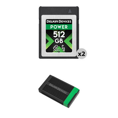 Delkin Devices 512GB POWER 4.0 CFexpress Type B Memory Card Kit (2-Pack)