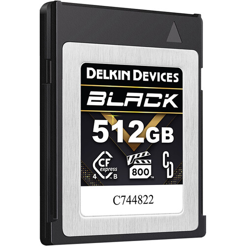 Delkin Devices 512GB BLACK CFexpress 4.0 Type B Memory Card