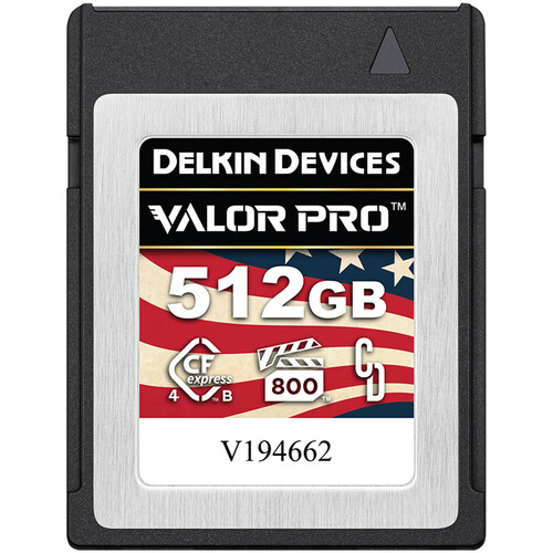 Delkin Devices 512GB Valor PRO CFexpress 4.0 Type B Memory Card