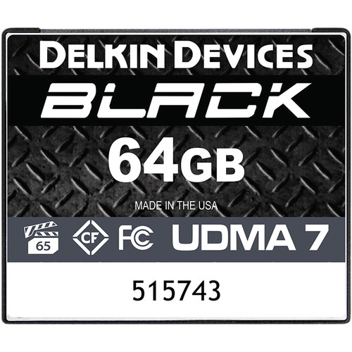 Delkin Devices 64GB BLACK CompactFlash Memory Card