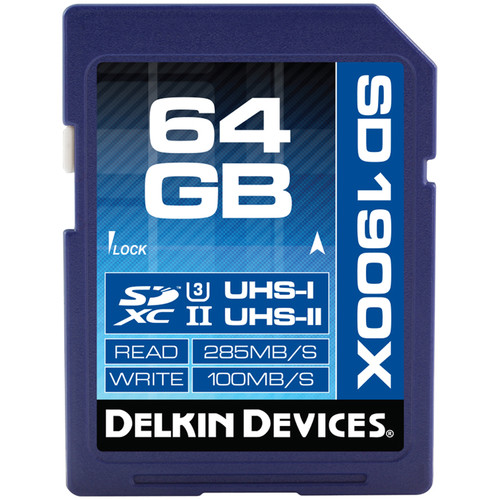 Delkin Devices 64GB UHS-II SDXC Memory Card (U3)