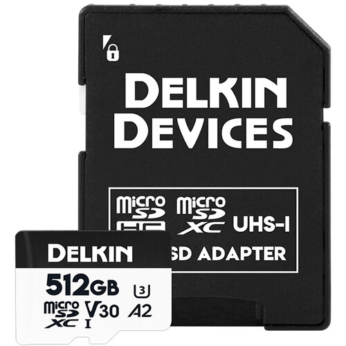 Delkin Devices 512GB Hyperspeed microSDXC Memory Card with SD Adapter