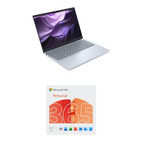 Dell 14" Plus Laptop and Microsoft 365 Personal Kit (1-User License / 12-Month Subscription / Download)