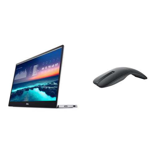 Dell 14" Portable Monitor & Bluetooth Travel Mouse Kit