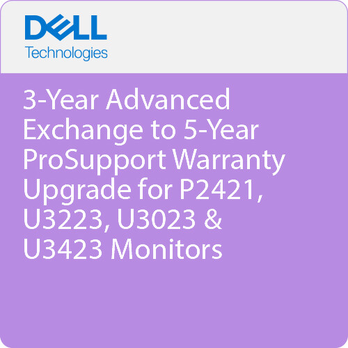 Dell 3-Year Advanced Exchange to 5-Year ProSupport Warranty Upgrade for Monitors