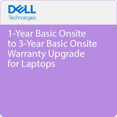 Dell 1-Year Basic Onsite to 3-Year Basic Onsite Warranty Upgrade for Laptops