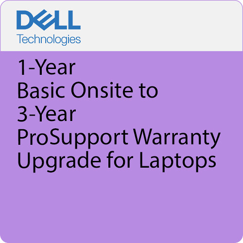 Dell 1-Year Basic Onsite to 3-Year ProSupport Warranty Upgrade for Laptops