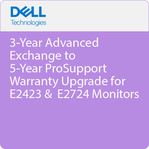 Dell 3-Year Advanced Exchange to 5-Year ProSupport Warranty Upgrade for Monitors